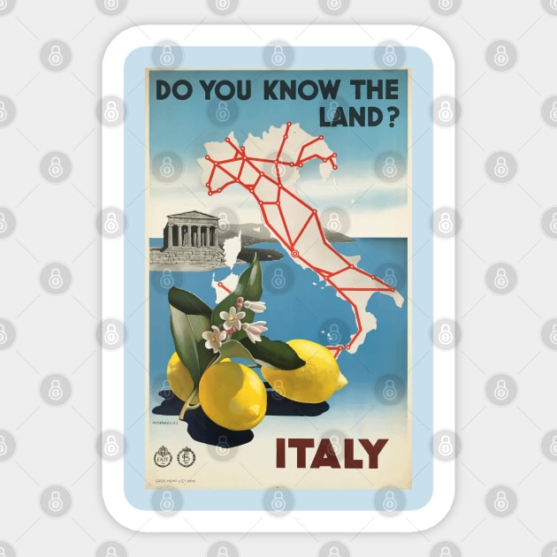 Vintage Travel - Italy Sticker by Culturio